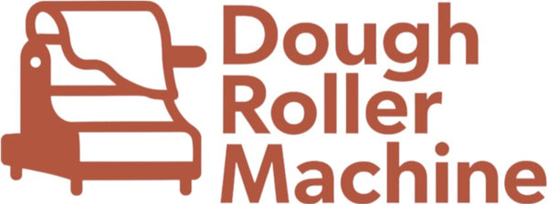 Logo of a dough roller machine with text on a white background