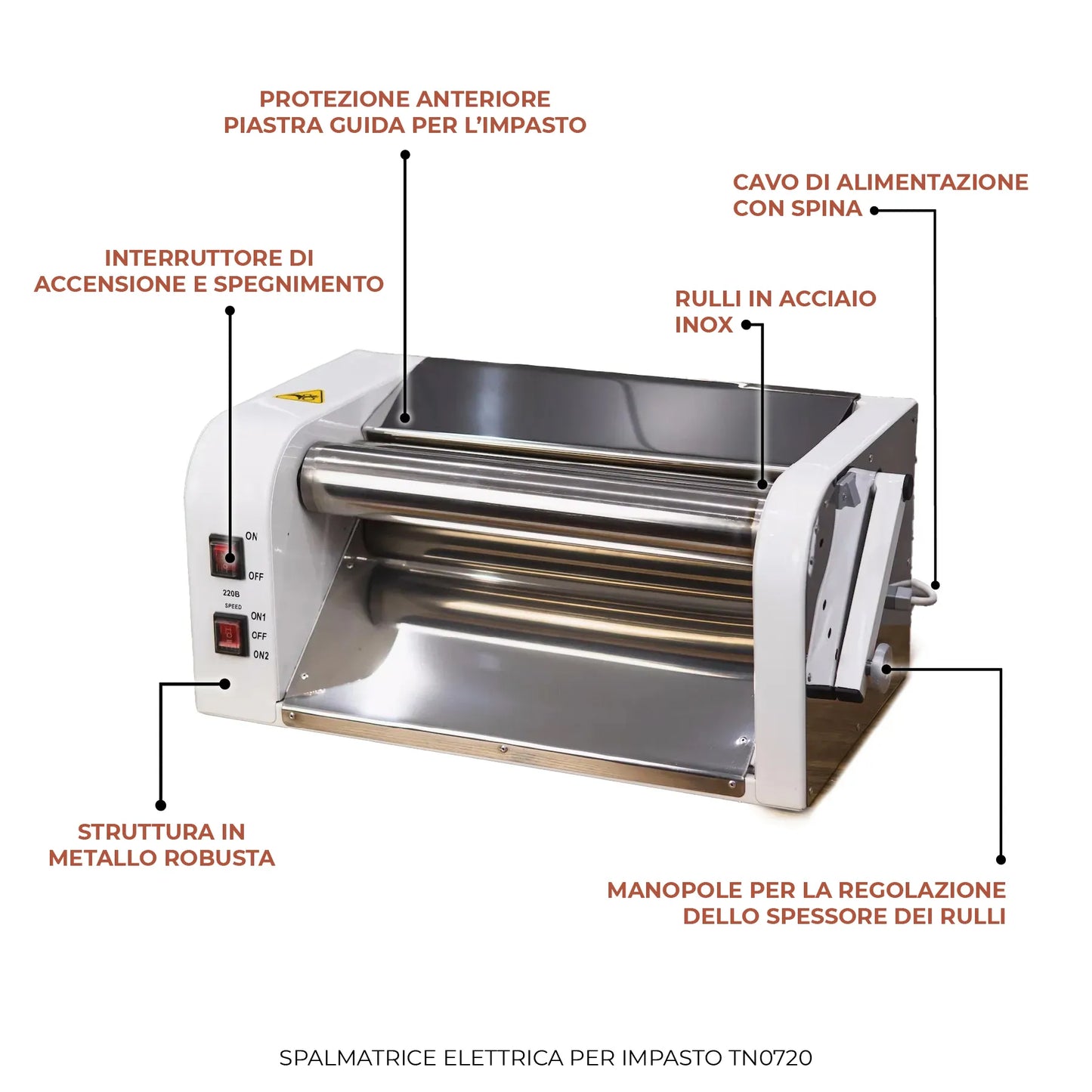 Sfogliatrice Elettrica per Impasto