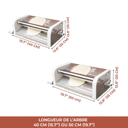 Dimensions du laminoir à pâte DoughRollerMachine : options de rouleaux 40 cm et 50 cm